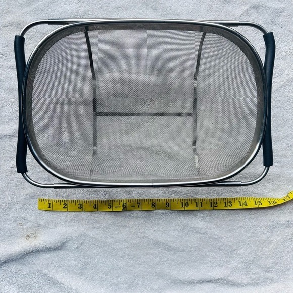 New Unused Stainless Steel Over the Sink Colander Strainer Basket - Picture 5 of 7